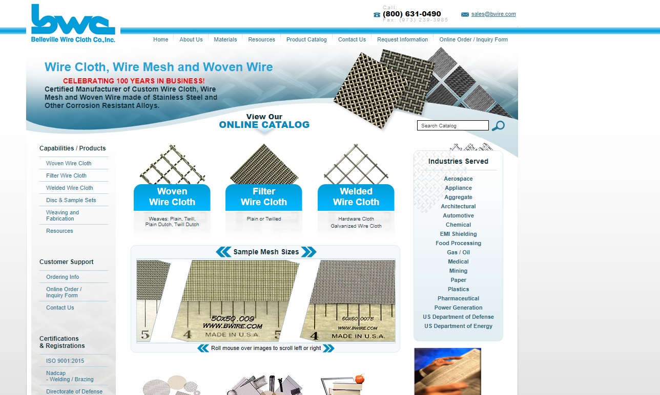 Belleville Wire Cloth Co., Inc. Wire Cloth